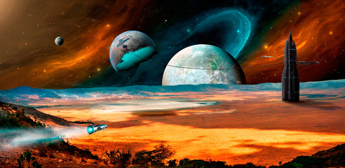 Wall Mural - space scene