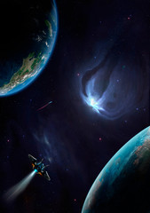 Wall Mural - space scene