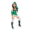 © VJLoops.com - Sexy Santa Girl skates