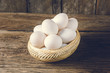 © nipastock - basket of duck egg on wooden