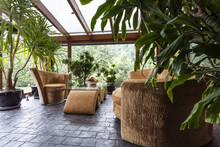 Lovely Interior Garden With Comfortable Furniture