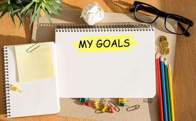 Poster - notebook with toolls and notes about my goals