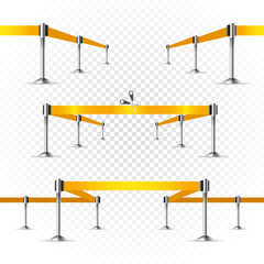 Aufkleber - Photorealistic bright stage with projectors and yellow ribbon. P