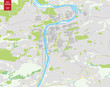Vector color map of  Prague, Czech Republic. City Plan of  Pragu