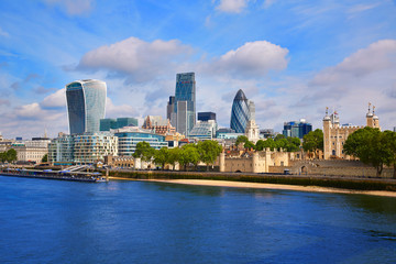 Sticker - London financial district skyline Square Mile