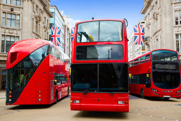 Canvas Print - London bus Oxford Street W1 Westminster