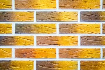 Poster - Colorful brick wall texture background