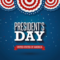 Poster - happy presidents day poster vector illustration design