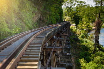 Death railway, built during World War II,Kanchanaburi Thailand