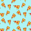 Pizza slice seamless pattern
