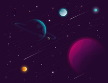 Space Background. Vector Illustration