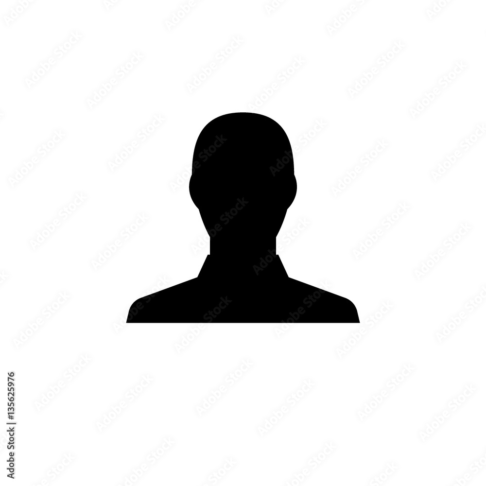 Vector. Man silhouette / avatar / profile picture. Stock Vector | Adobe ...