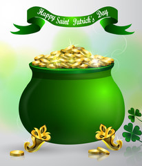 St. Patrick s Day symbol green pot