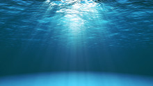 Dark Blue Ocean Surface Seen From Underwater