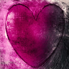 Wall Mural - Grunge background with heart