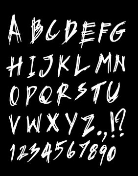Hand drawn alphabet letters Vector