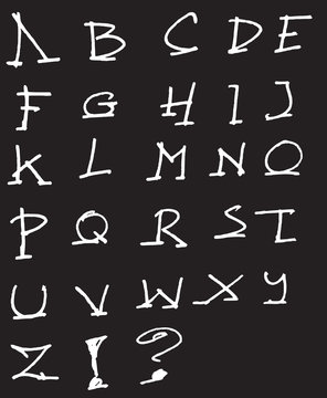 Hand drawn alphabet letters Vector eps10