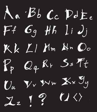 Hand drawn alphabet letters Vector eps10