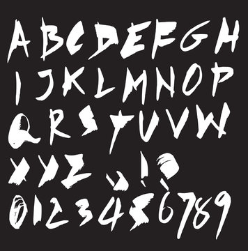 Hand drawn alphabet letters Vector eps10