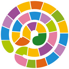 Wall Mural - Spiral design with colorful blocks