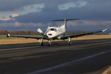 Single Turboprop Aircraft, Airplane Taking Off