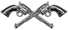 Crossed Pistol Guns