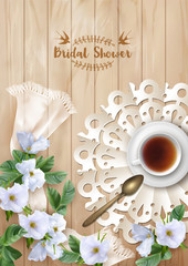 Wall Mural - Bridal Shower Invitation Template