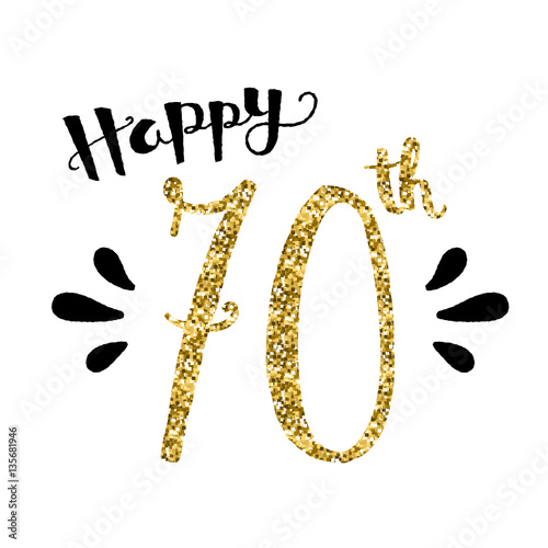 Download "HAPPY 70th BIRTHDAY" Card - Buy this stock vector and ...
