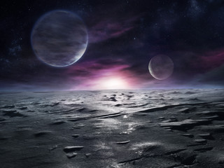 Wall Mural - frozen distant planet