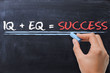 Success motivation phrase on blackboard 

