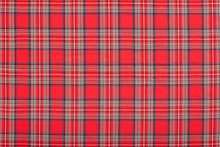 Red Checkered Scottish Fabric Texture Background