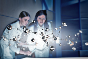 Wall Mural - innovative technologies in science and medicine . mixed media