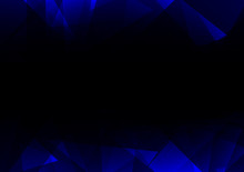 Sapphire Crystal Abstract Background, Diamond Business Template, Facet Technology Background, Vector Illustration, Fractal Side Frame Background