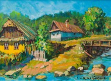 Natural And Pleasant Village Life Painting