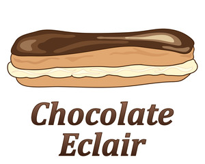 Canvas Print - chocolate eclair