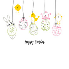 Hand Drawn Easter Card