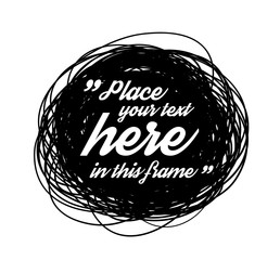 Aufkleber - Drawn quotes and a frame