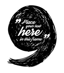 Aufkleber - Drawn quotes and a frame