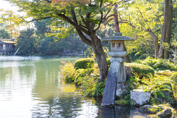 Sticker - Kenrokuen garden in kanazawa city of Japan