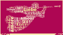 Wortwolke "LIebe" In Verschiedenen Sprachen