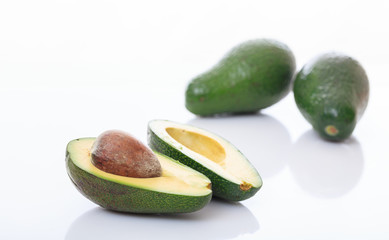 Canvas Print - Avocados isolated on white background