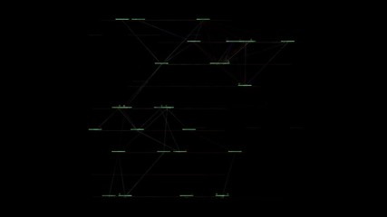 Poster - abstract generated geometry forms with lines connected them. detailed shapes composition with small 