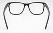 Unisex black plastic frame reading glasses