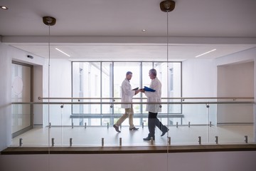 Canvas Print - Two doctors interacting with each other