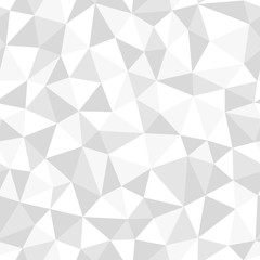 Wall Mural - Low poly white, seamless abstract vector pattern