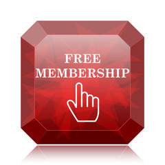 Canvas Print - Free membership icon