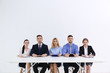 © Africa Studio - Human resources team sitting at table on white background