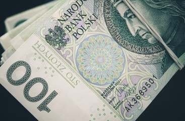 Wall Mural - Polish Zloty Banknotes Closeup