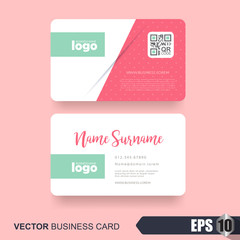 Wall Mural - business card design layout template with modern pattern,vector illustration