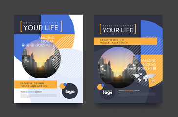 Wall Mural - poster flyer pamphlet brochure cover design layout space for photo background, vector template in a4